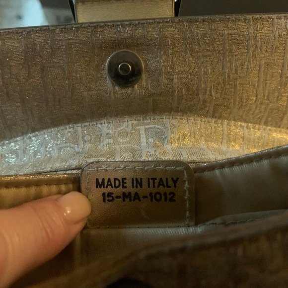 DIOR gold Columbus Pochette Clutch w handle - Picture 4 of 10